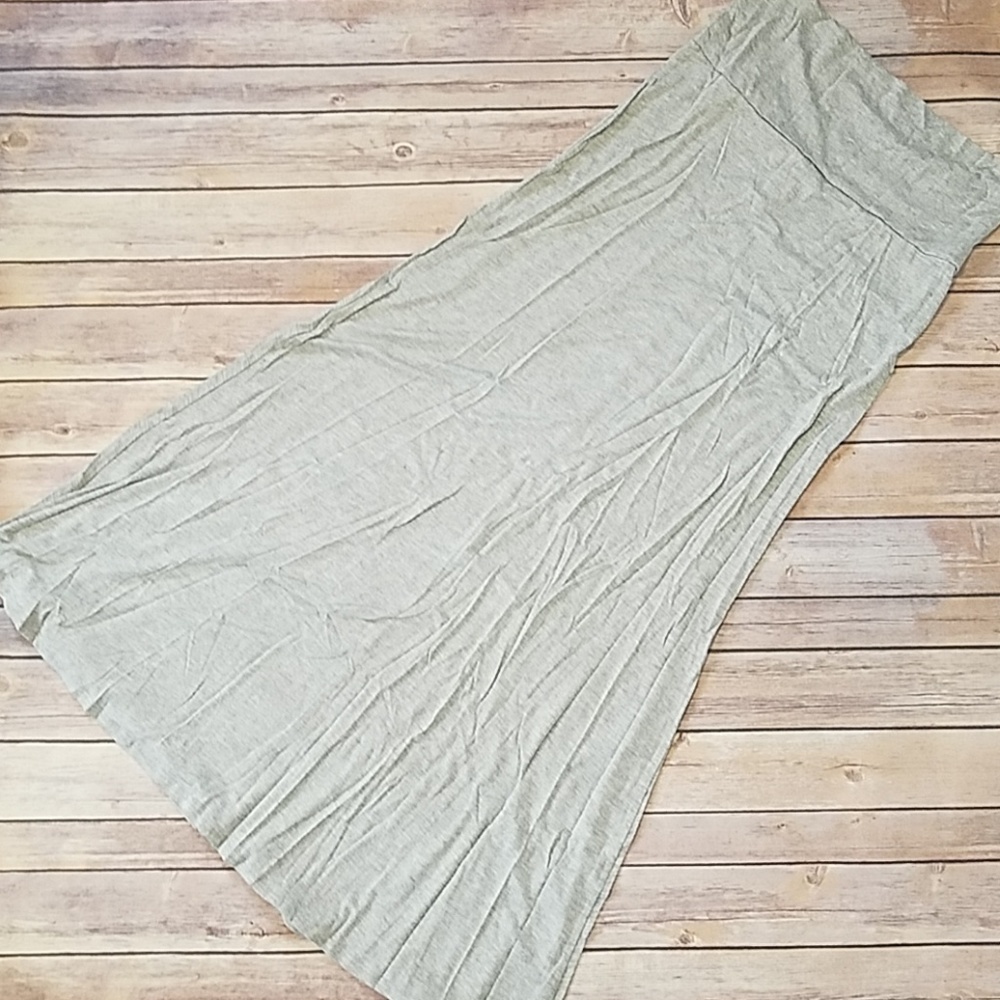 Soft Gray Maxi Skirt